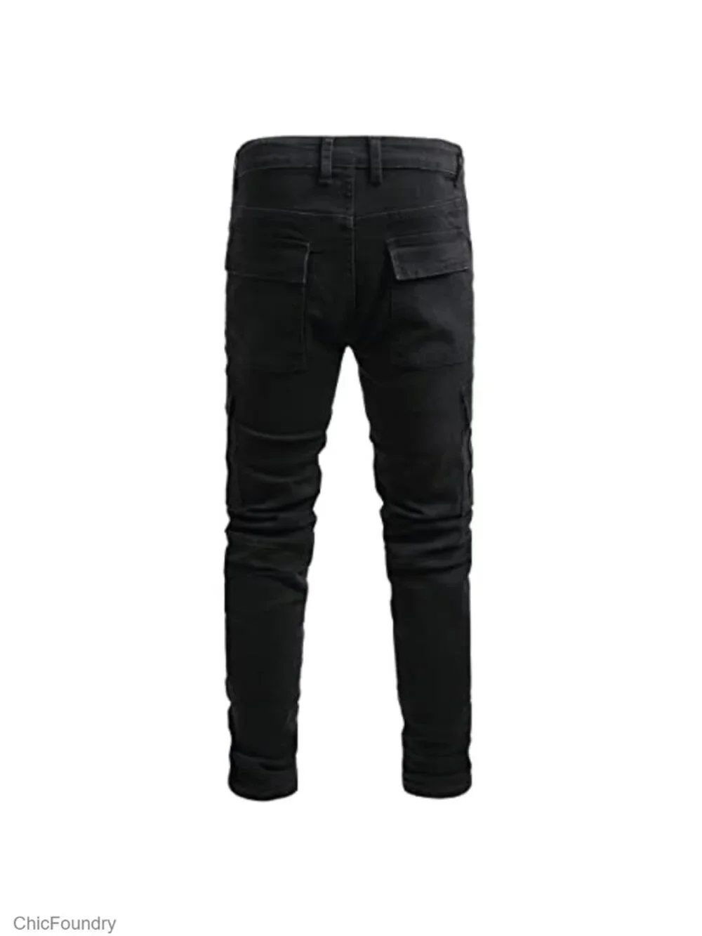 Slim Fit Stretch Ripped Skinny Jeans Straight Leg Casual Pants